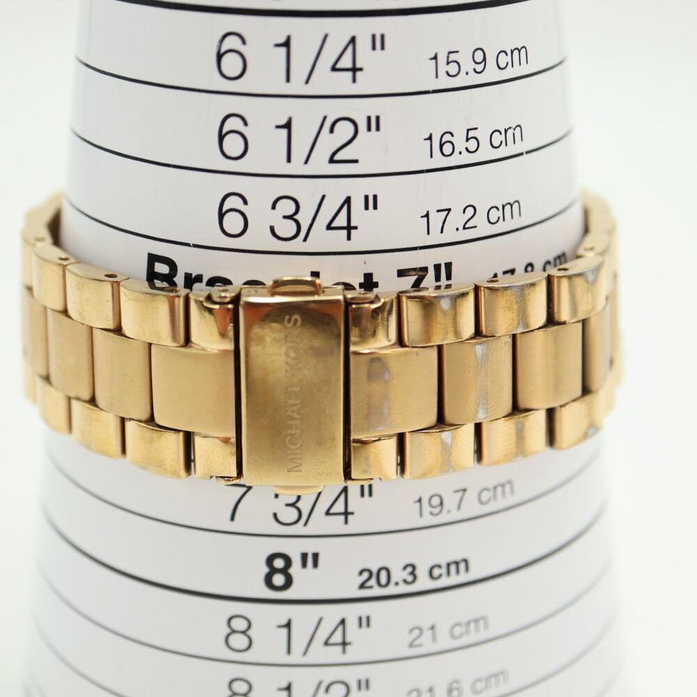 Michael Kors Gold-Tone Bracelet Watch with Pink Dial - Picture 3 of 9